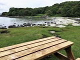 salmon pool picnic bench